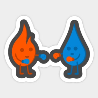 Fire and Water. Sticker